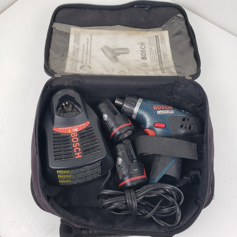 Bosch PS20 10.8V Litheon Pocket Driver Kit with 2 Batteries Charger and Case